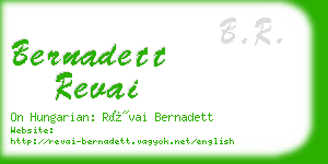 bernadett revai business card